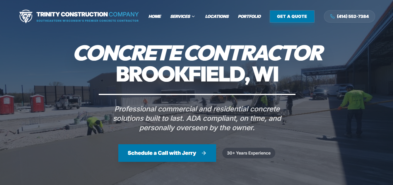 Concrete Contractor in Brookfield, WI | Trinity Construction Company